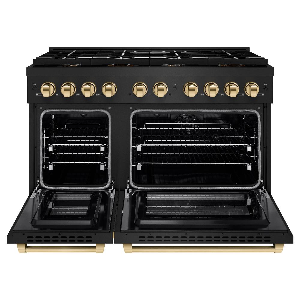 Autograph Edition 48 in. 6.7 cu. ft. Paramount Double Oven Dual Fuel Range with 8 Burner Gas Cooktop - (SDRBZ48G) -