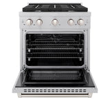 30 in. 4.2 cu. ft. Paramount Dual Fuel Range with 4 Burner Gas Cooktop and Electric Convection Oven - (SDRS30) -