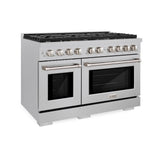 48 in. 6.7 cu. ft. Paramount Double Oven Dual Fuel Range with 8 Burner Gas Cooktop - (SDRS48) -