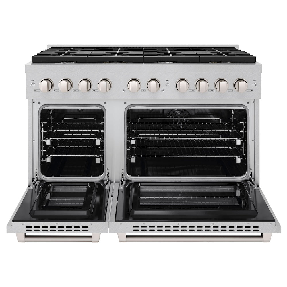 48 in. 6.7 cu. ft. Paramount Double Oven Dual Fuel Range with 8 Burner Gas Cooktop - (SDRS48) -