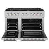 48 in. 6.7 cu. ft. Paramount Double Oven Dual Fuel Range with 8 Burner Gas Cooktop - (SDRS48) -