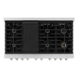 48 in. 6.7 cu. ft. Paramount Double Oven Dual Fuel Range with 8 Burner Gas Cooktop - (SDRS48) -