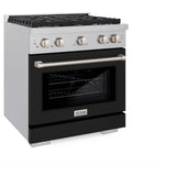 30 in. 4.2 cu. ft. Paramount Dual Fuel Range with 4 Burner Gas Cooktop and Electric Convection Oven - (SDRSBLM30) -