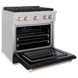 30 in. 4.2 cu. ft. Paramount Dual Fuel Range with 4 Burner Gas Cooktop and Electric Convection Oven - (SDRSBLM30) -
