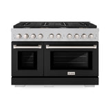 48 in. 6.7 cu. ft. Paramount Double Oven Dual Fuel Range with 8 Burner Gas Cooktop - (SDRSBLM48) -
