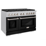 48 in. 6.7 cu. ft. Paramount Double Oven Dual Fuel Range with 8 Burner Gas Cooktop - (SDRSBLM48) -