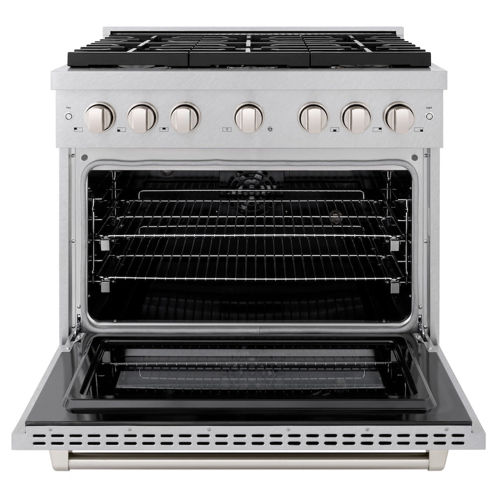 36 in. 5.2 cu. ft. Paramount Dual Fuel Range with Gas Cooktop and Electric Convection Oven - (SDRSBR36) -