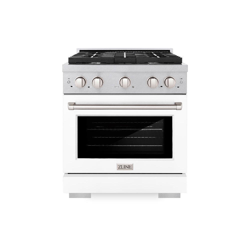 30 in. 4.2 cu. ft. Paramount Dual Fuel Range with 4 Burner Gas Cooktop - (SDRSWM30) -