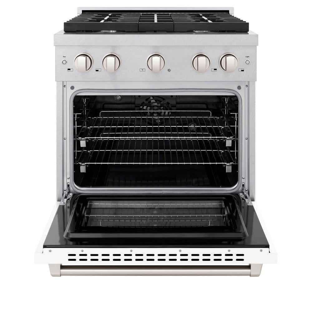 30 in. 4.2 cu. ft. Paramount Dual Fuel Range with 4 Burner Gas Cooktop - (SDRSWM30) -