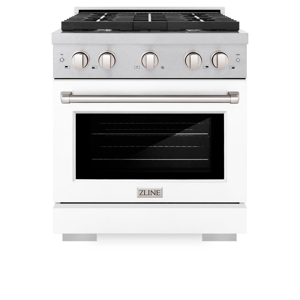 30 in. 4.2 cu. ft. Paramount Dual Fuel Range with 4 Burner Gas Cooktop - (SDRSWM30) -