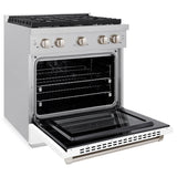 30 in. 4.2 cu. ft. Paramount Dual Fuel Range with 4 Burner Gas Cooktop - (SDRSWM30) -
