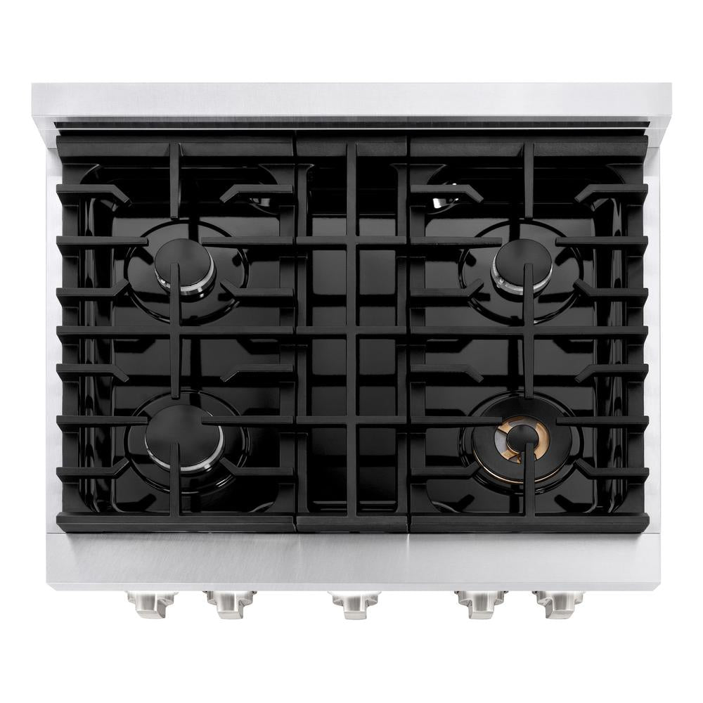 30 in. 4.2 cu. ft. Paramount Dual Fuel Range with 4 Burner Gas Cooktop - (SDRSWM30) -