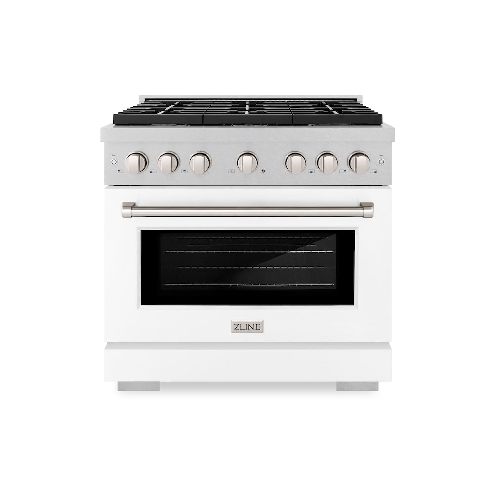 36 in. 5.2 cu. ft. Paramount Dual Fuel Range with 6 Burner Gas Cooktop - (SDRSWM36) -