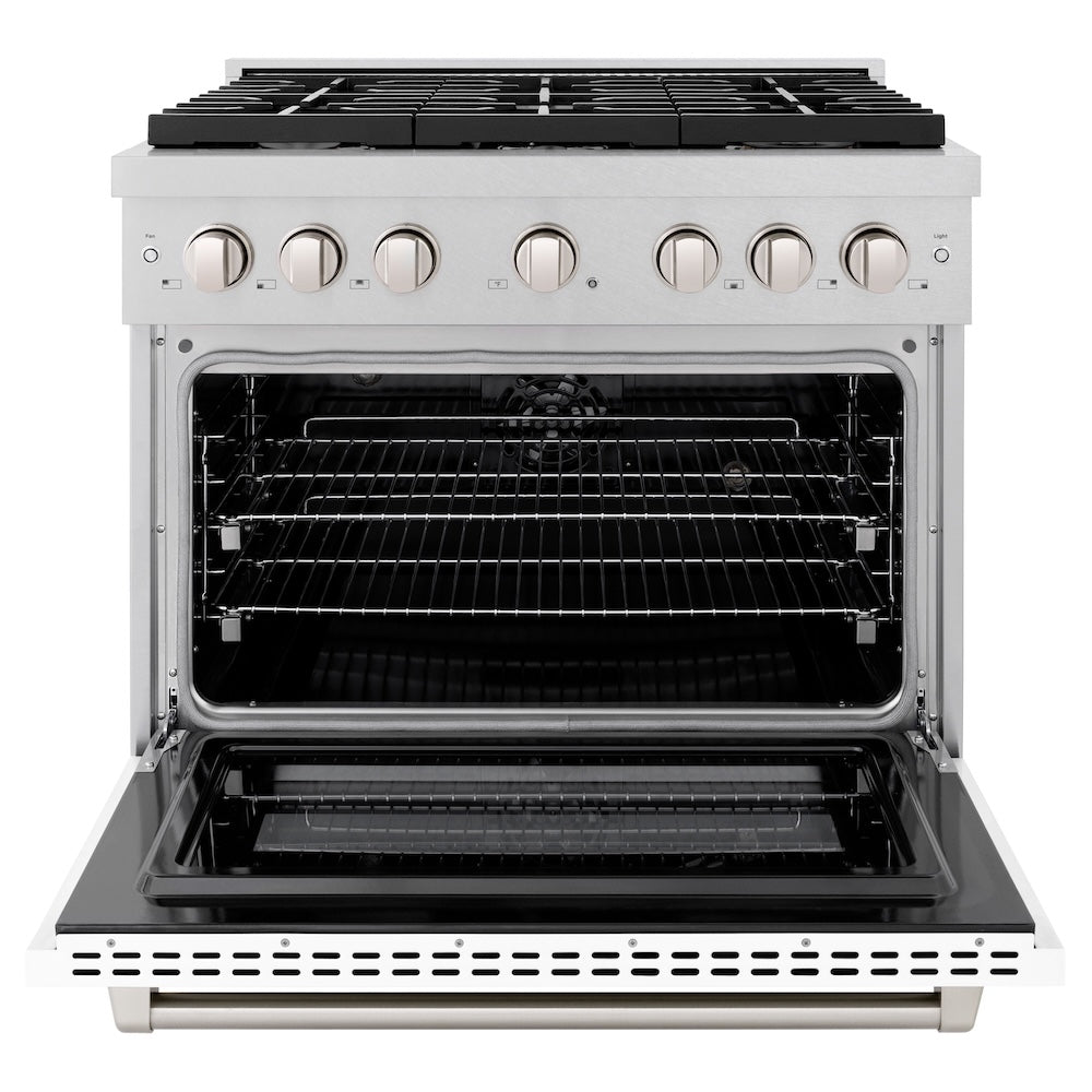 36 in. 5.2 cu. ft. Paramount Dual Fuel Range with 6 Burner Gas Cooktop - (SDRSWM36) -