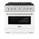 36 in. 5.2 cu. ft. Paramount Dual Fuel Range with 6 Burner Gas Cooktop - (SDRSWM36) -