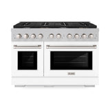 48 in. 6.7 cu. ft. Paramount Double Oven Dual Fuel Range with 8 Burner Gas Cooktop - (SDRSWM48) -