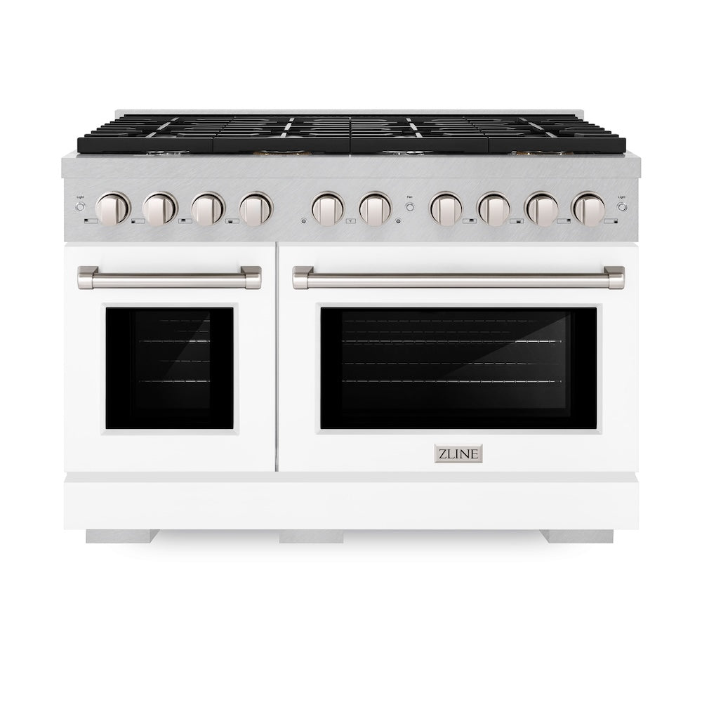 48 in. 6.7 cu. ft. Paramount Double Oven Dual Fuel Range with 8 Burner Gas Cooktop - (SDRSWM48) -