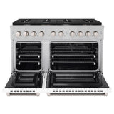 48 in. 6.7 cu. ft. Paramount Double Oven Dual Fuel Range with 8 Burner Gas Cooktop - (SDRSWM48) -