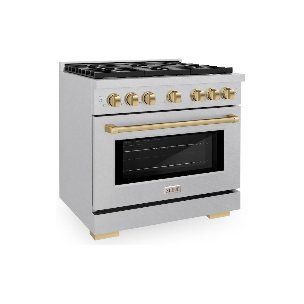 Autograph Edition 36 in. 5.2 cu. ft. Paramount Dual Fuel Range with 6 Burner Gas Cooktop - (SDRSZ36CB) -
