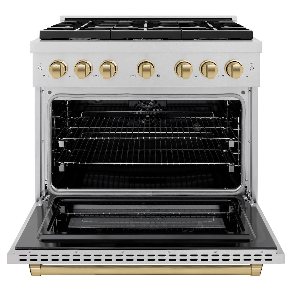Autograph Edition 36 in. 5.2 cu. ft. Paramount Dual Fuel Range with 6 Burner Gas Cooktop - (SDRSZ36CB) -