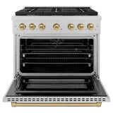 Autograph Edition 36 in. 5.2 cu. ft. Paramount Dual Fuel Range with 6 Burner Gas Cooktop - (SDRSZ36CB) -