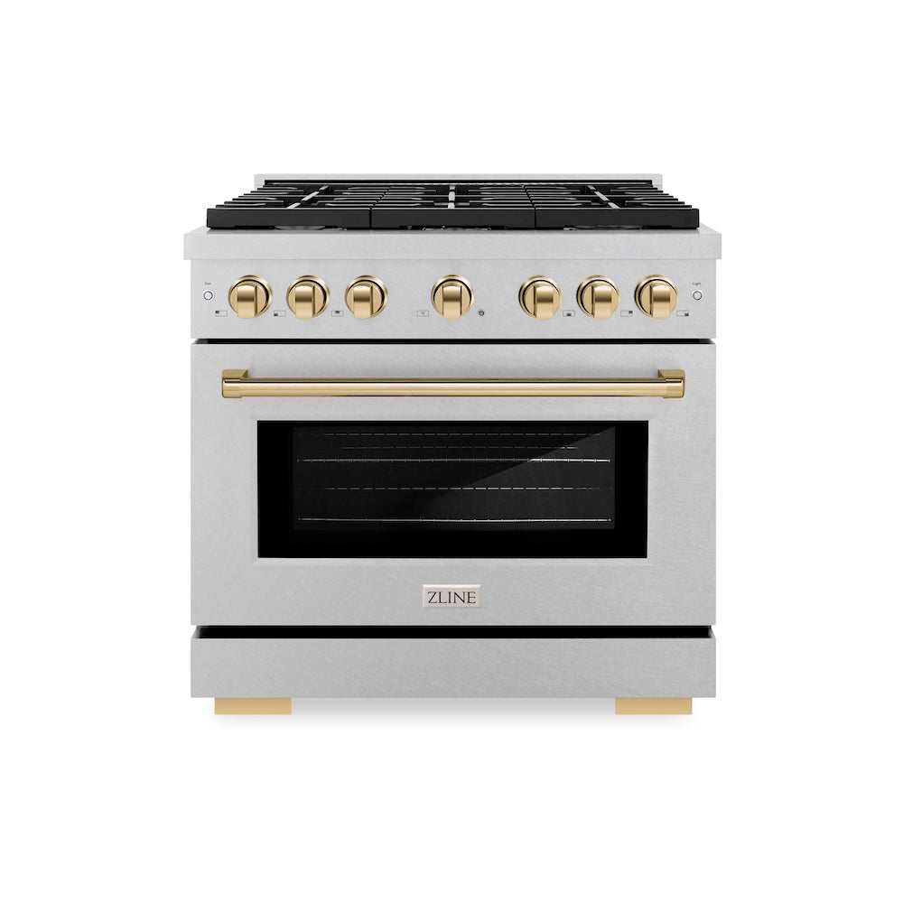 Autograph Edition 36 in. 5.2 cu. ft. Paramount Dual Fuel Range with 6 Burner Gas Cooktop - (SDRSZ36G) -