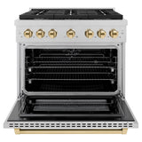 Autograph Edition 36 in. 5.2 cu. ft. Paramount Dual Fuel Range with 6 Burner Gas Cooktop - (SDRSZ36G) -
