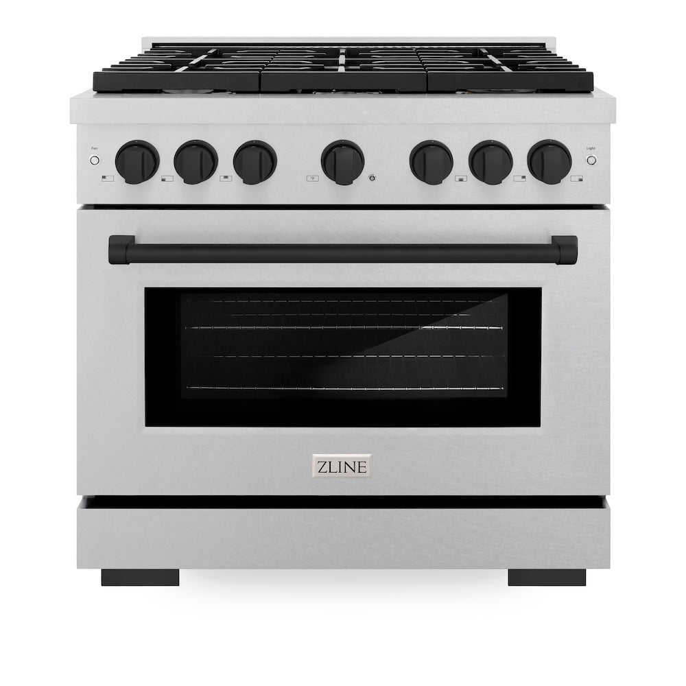 Autograph Edition 36 in. 5.2 cu. ft. Paramount Dual Fuel Range with 6 Burner Gas Cooktop - (SDRSZ36MB) -