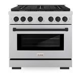 Autograph Edition 36 in. 5.2 cu. ft. Paramount Dual Fuel Range with 6 Burner Gas Cooktop - (SDRSZ36MB) -