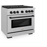 Autograph Edition 36 in. 5.2 cu. ft. Paramount Dual Fuel Range with 6 Burner Gas Cooktop - (SDRSZ36MB) -