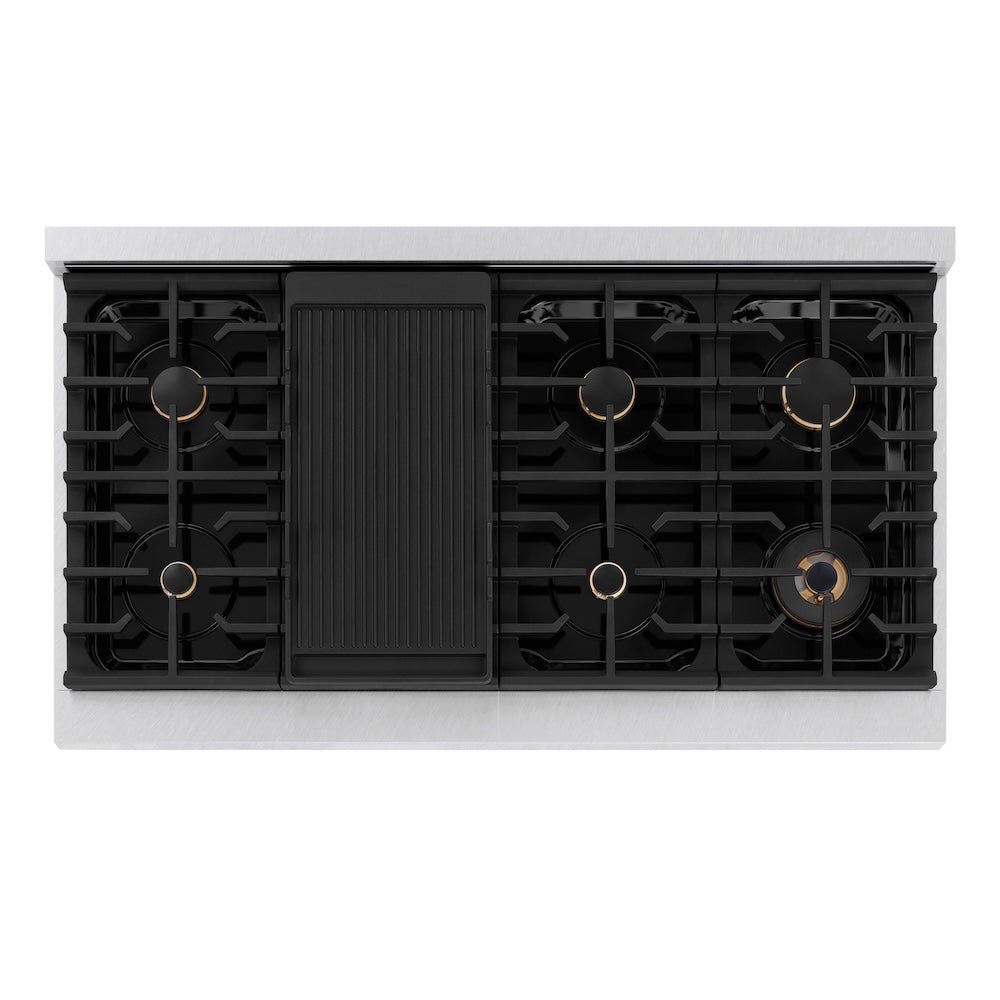 Autograph Edition 48 in. 6.7 cu. ft. Paramount Double Oven Dual Fuel Range with 8 Burner Gas Cooktop - (SDRSZ48CB) -
