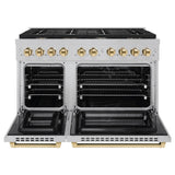 Autograph Edition 48 in. 6.7 cu. ft. Paramount Double Oven Dual Fuel Range with 8 Burner Gas Cooktop - (SDRSZ48G) -
