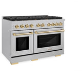 Autograph Edition 48 in. 6.7 cu. ft. Paramount Double Oven Dual Fuel Range with 8 Burner Gas Cooktop - (SDRSZ48G) -