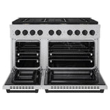 Autograph Edition 48 in. 6.7 cu. ft. Paramount Double Oven Dual Fuel Range with 8 Burner Gas Cooktop - (SDRSZ48MB) -