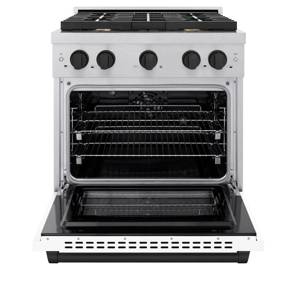 Autograph Edition 30 in. 4.2 cu. ft. Paramount Dual Fuel Range with 4 Burner Gas Cooktop - (SDRSZWM30MB) -