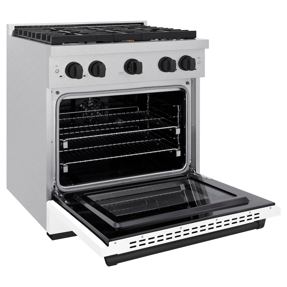 Autograph Edition 30 in. 4.2 cu. ft. Paramount Dual Fuel Range with 4 Burner Gas Cooktop - (SDRSZWM30MB) -
