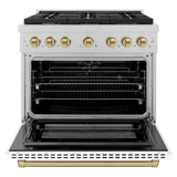 Autograph Edition 36 in. 5.2 cu. ft. Paramount Dual Fuel Range with 6 Burner Gas Cooktop - (SDRSZWM36CB) -