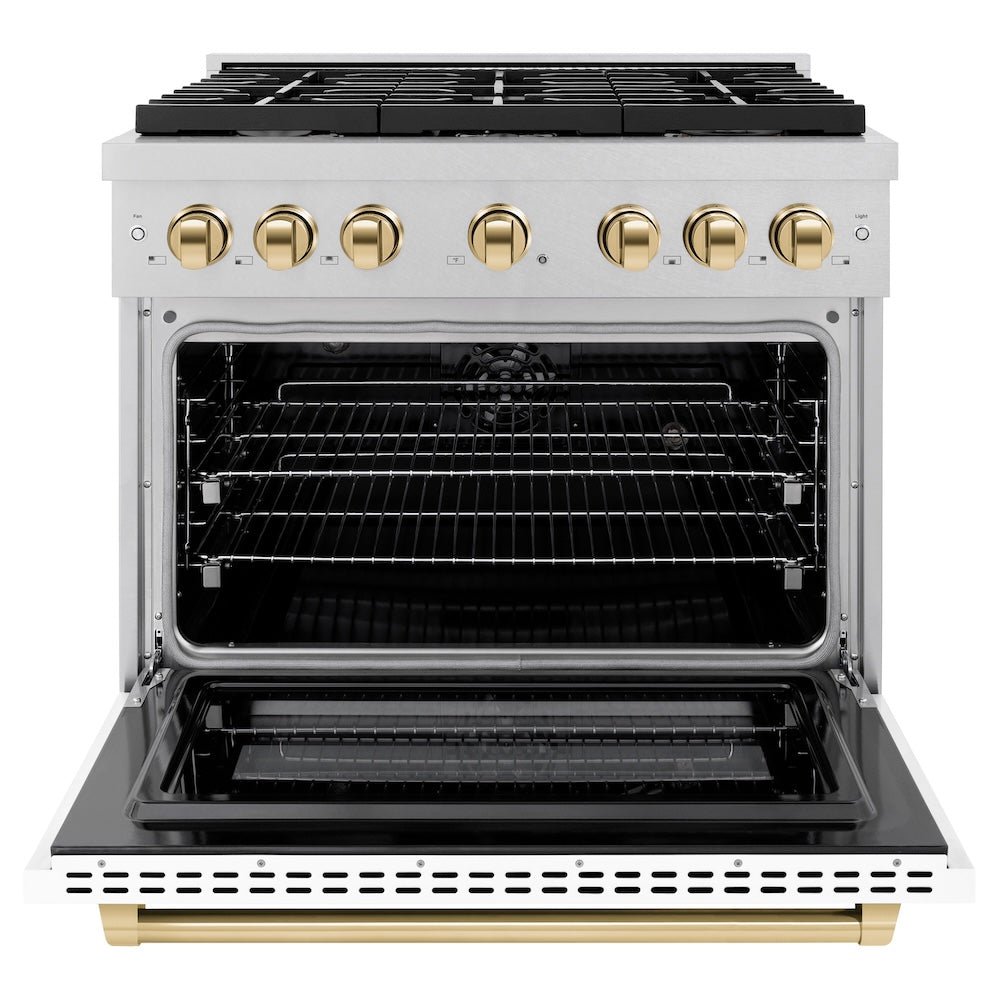 Autograph Edition 36 in. 5.2 cu. ft. Paramount Dual Fuel Range with 6 Burner Gas Cooktop - (SDRSZWM36G) -
