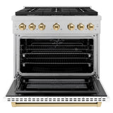 Autograph Edition 36 in. 5.2 cu. ft. Paramount Dual Fuel Range with 6 Burner Gas Cooktop - (SDRSZWM36G) -
