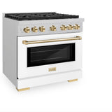 Autograph Edition 36 in. 5.2 cu. ft. Paramount Dual Fuel Range with 6 Burner Gas Cooktop - (SDRSZWM36G) -