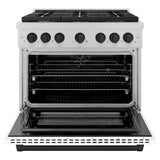 Autograph Edition 36 in. 5.2 cu. ft. Paramount Dual Fuel Range with 6 Burner Gas Cooktop - (SDRSZWM36MB) -