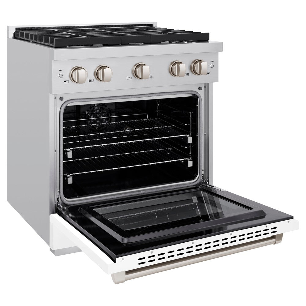 30 in. 4.2 cu. ft. Paramount Dual Fuel Range with 4 Burner Gas Cooktop - (SDRWM30) -