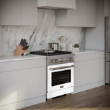 30 in. 4.2 cu. ft. Paramount Dual Fuel Range with 4 Burner Gas Cooktop - (SDRWM30) -