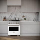 30 in. 4.2 cu. ft. Paramount Dual Fuel Range with 4 Burner Gas Cooktop - (SDRWM30) -