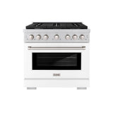 36 in. 5.2 cu. ft. Paramount Dual Fuel Range with 6 Burner Gas Cooktop - (SDRWM36) -