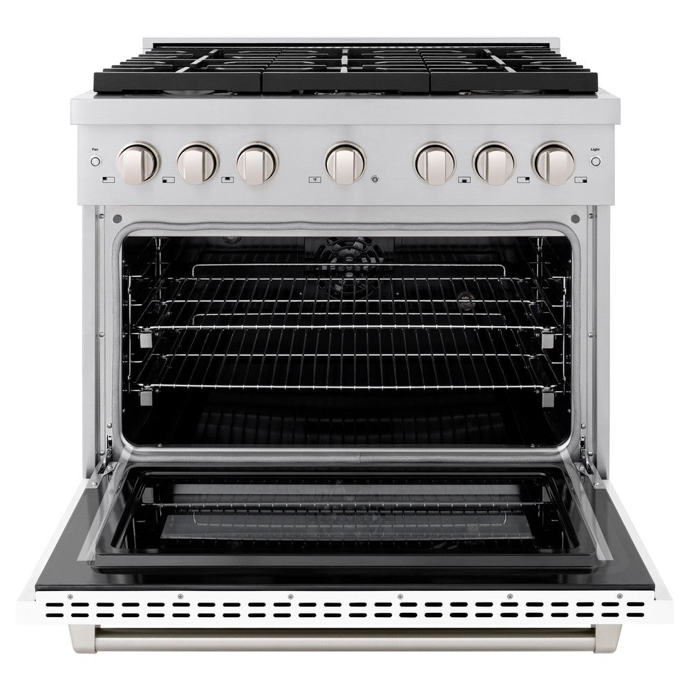 36 in. 5.2 cu. ft. Paramount Dual Fuel Range with 6 Burner Gas Cooktop - (SDRWM36) -