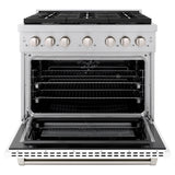 36 in. 5.2 cu. ft. Paramount Dual Fuel Range with 6 Burner Gas Cooktop - (SDRWM36) -