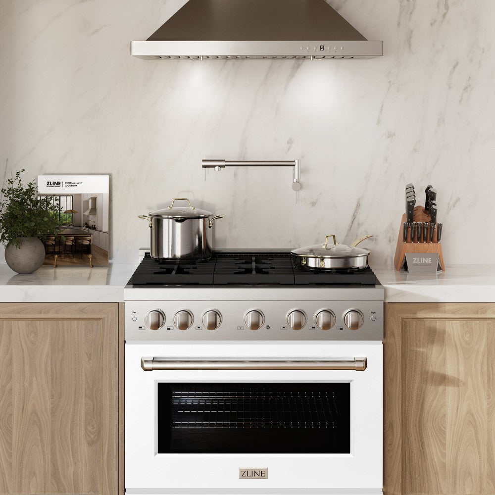 36 in. 5.2 cu. ft. Paramount Dual Fuel Range with 6 Burner Gas Cooktop - (SDRWM36) -