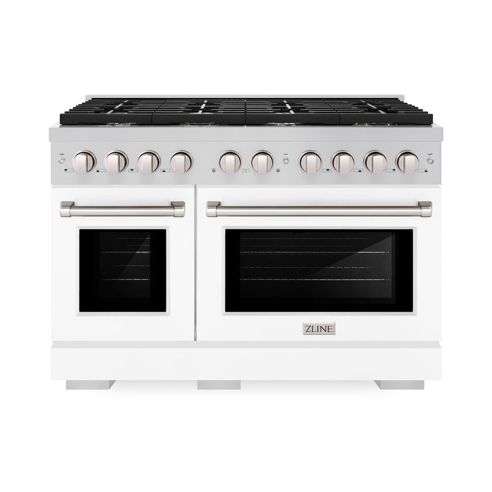 48 in. 6.7 cu. ft. Paramount Double Oven Dual Fuel Range with 8 Burner Gas Cooktop - (SDRWM48) -
