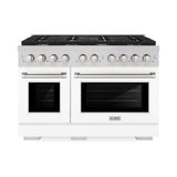 48 in. 6.7 cu. ft. Paramount Double Oven Dual Fuel Range with 8 Burner Gas Cooktop - (SDRWM48) -